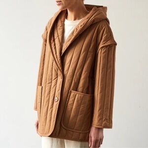 7115 by Szeki Hooded Quilted Jacket Medium